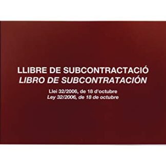 Libro miquelrius subcontratacion folio natural juego de 10 hojas autocopiativas texto catalan