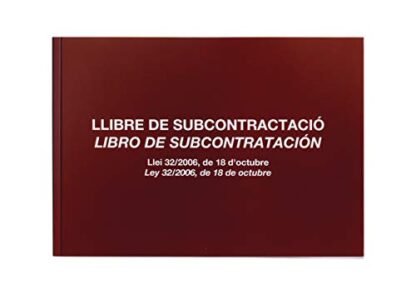Libro miquelrius subcontratacion folio natural juego de 10 hojas autocopiativas texto catalan