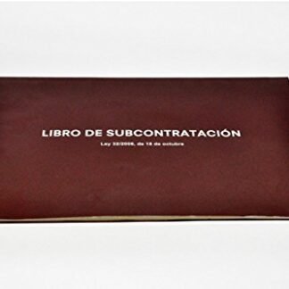 Llibre de Subcontractació Construcció - Català